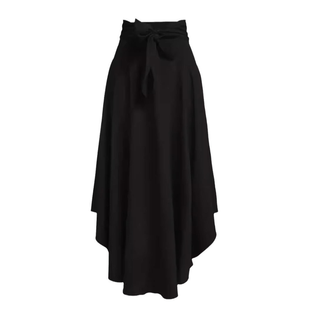 Elegante High-Low Rucherok met Split – Trendy Midi-Rok voor Dames