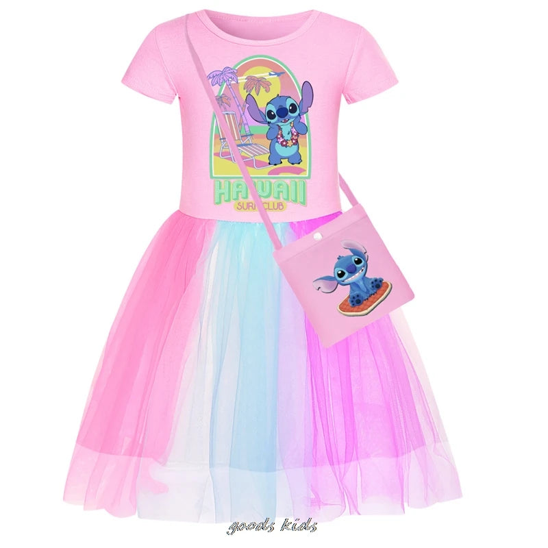 Hot Lilo And Stitch Dress for Girls | π FREE Matching Bag