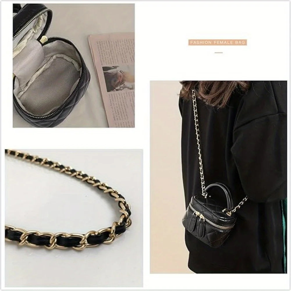 Y2K Dames Box Tas – Trendy Schoudertas met Ketting & Schattige Hondenhanger 2025