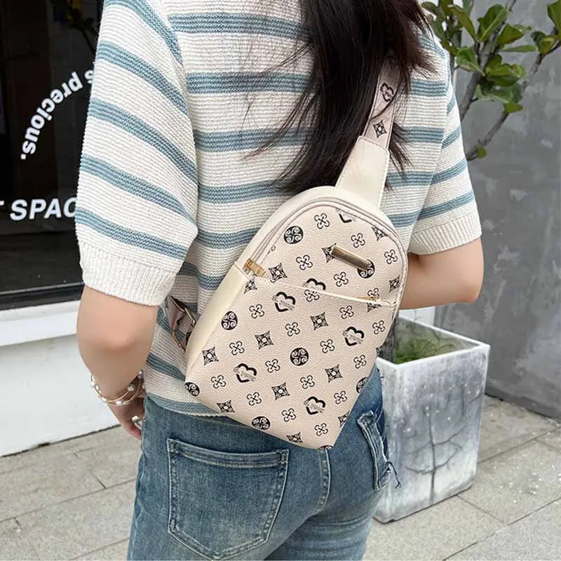 Compacte Crossbody Schoudertas met Print – Outdoor & Casual voor Dames