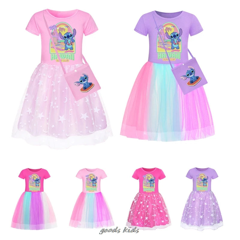 Hot Lilo And Stitch Dress for Girls | π FREE Matching Bag