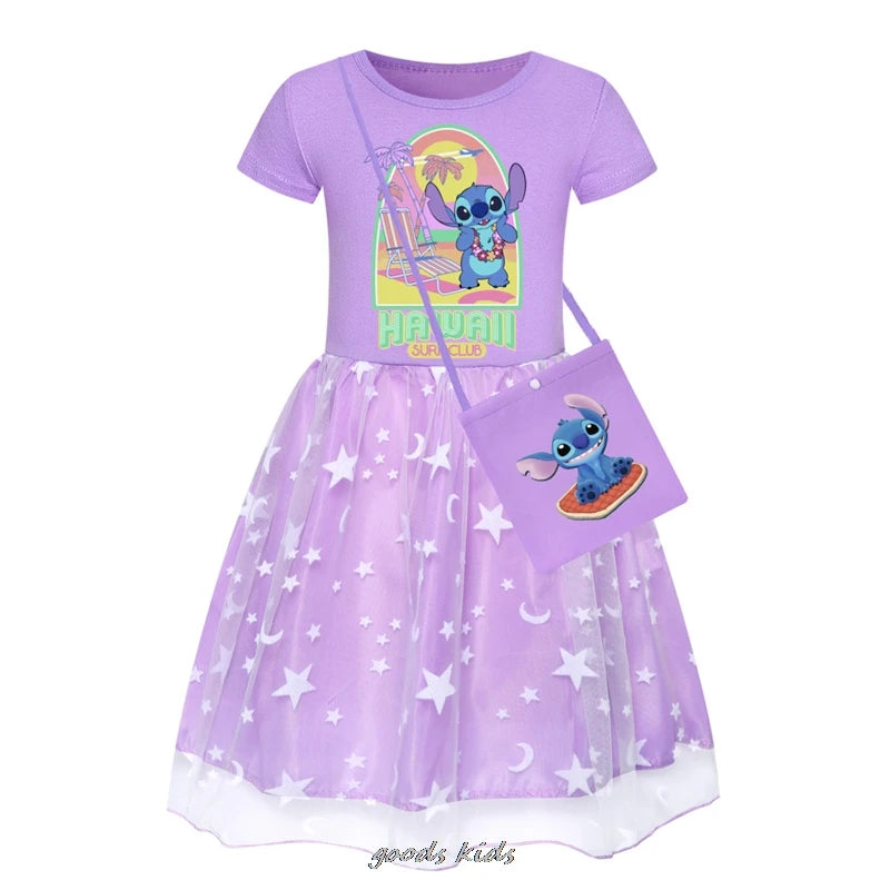 Hot Lilo And Stitch Dress for Girls | π FREE Matching Bag