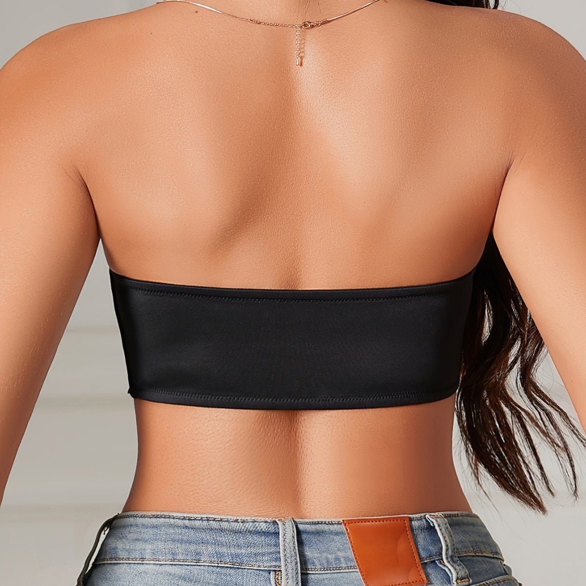 Naadloze Strapless Push-Up BH met Frontsluiting – Anti-slip & Ultradun | Zwart & Beige