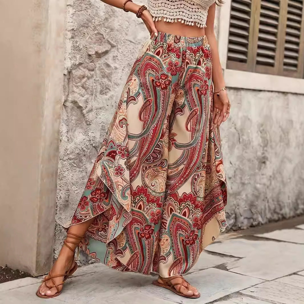 Boho Chiffon Wijde Maxi Rok  | Luchtige zomerrok – S t/m XXL