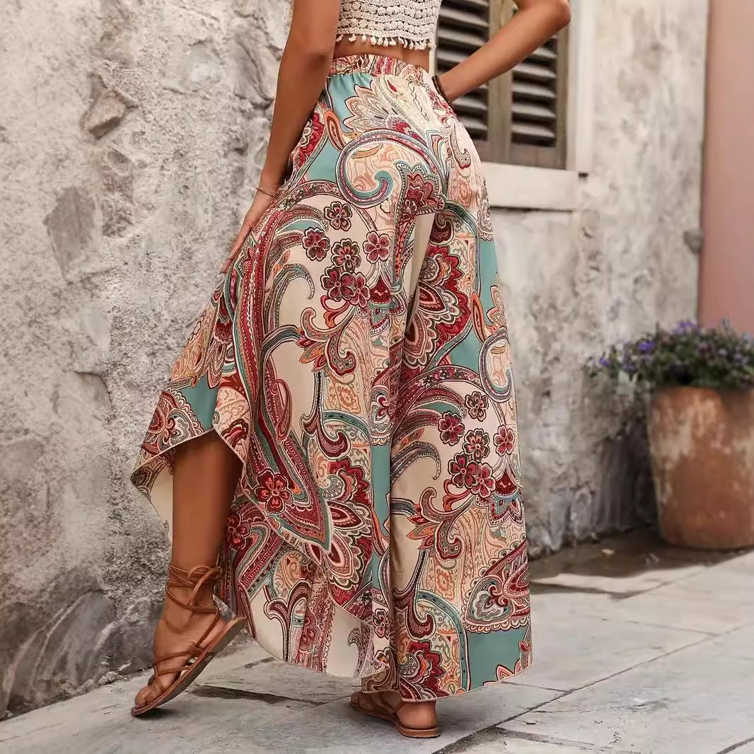 Boho Chiffon Wijde Maxi Rok  | Luchtige zomerrok – S t/m XXL