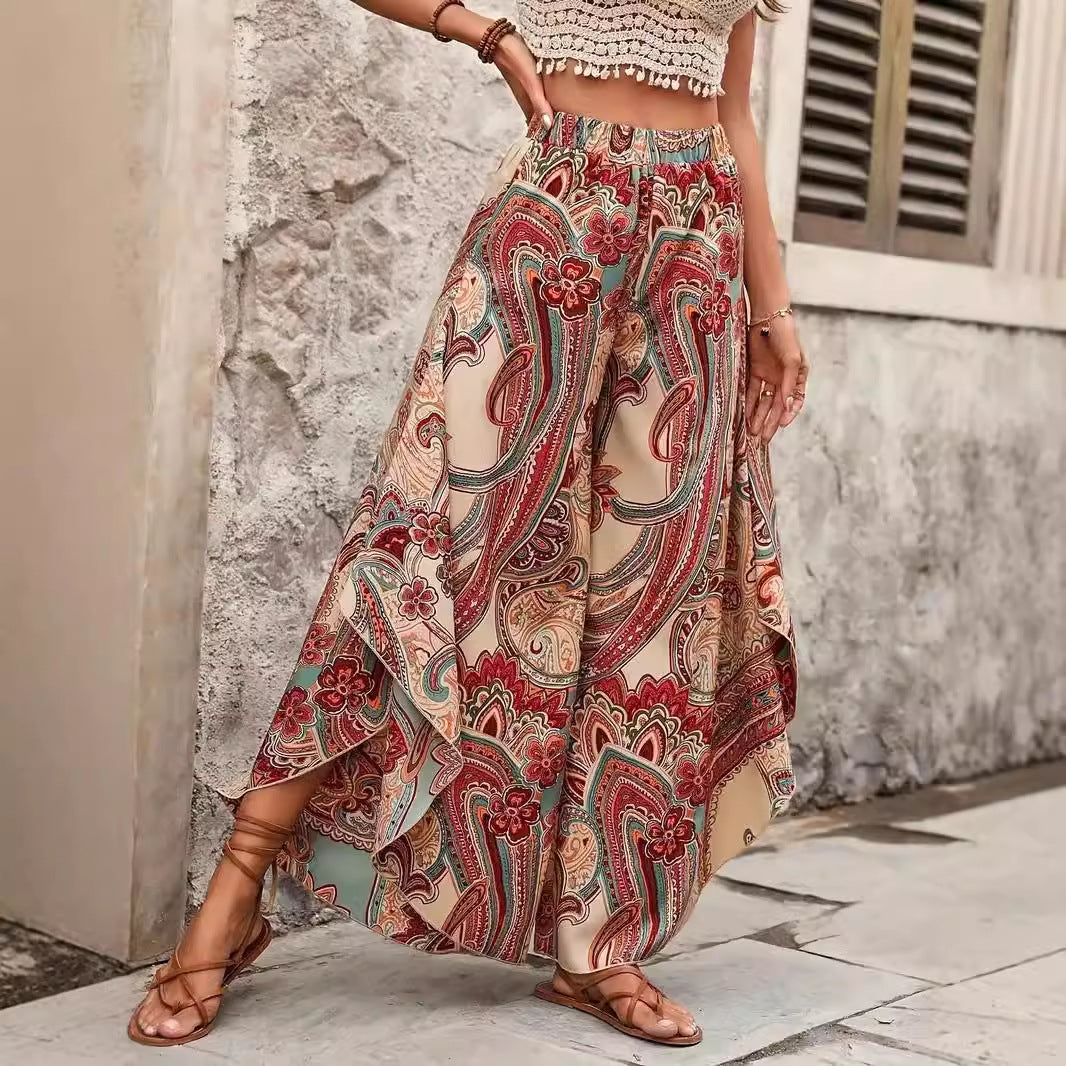 Boho Chiffon Wijde Maxi Rok  | Luchtige zomerrok – S t/m XXL
