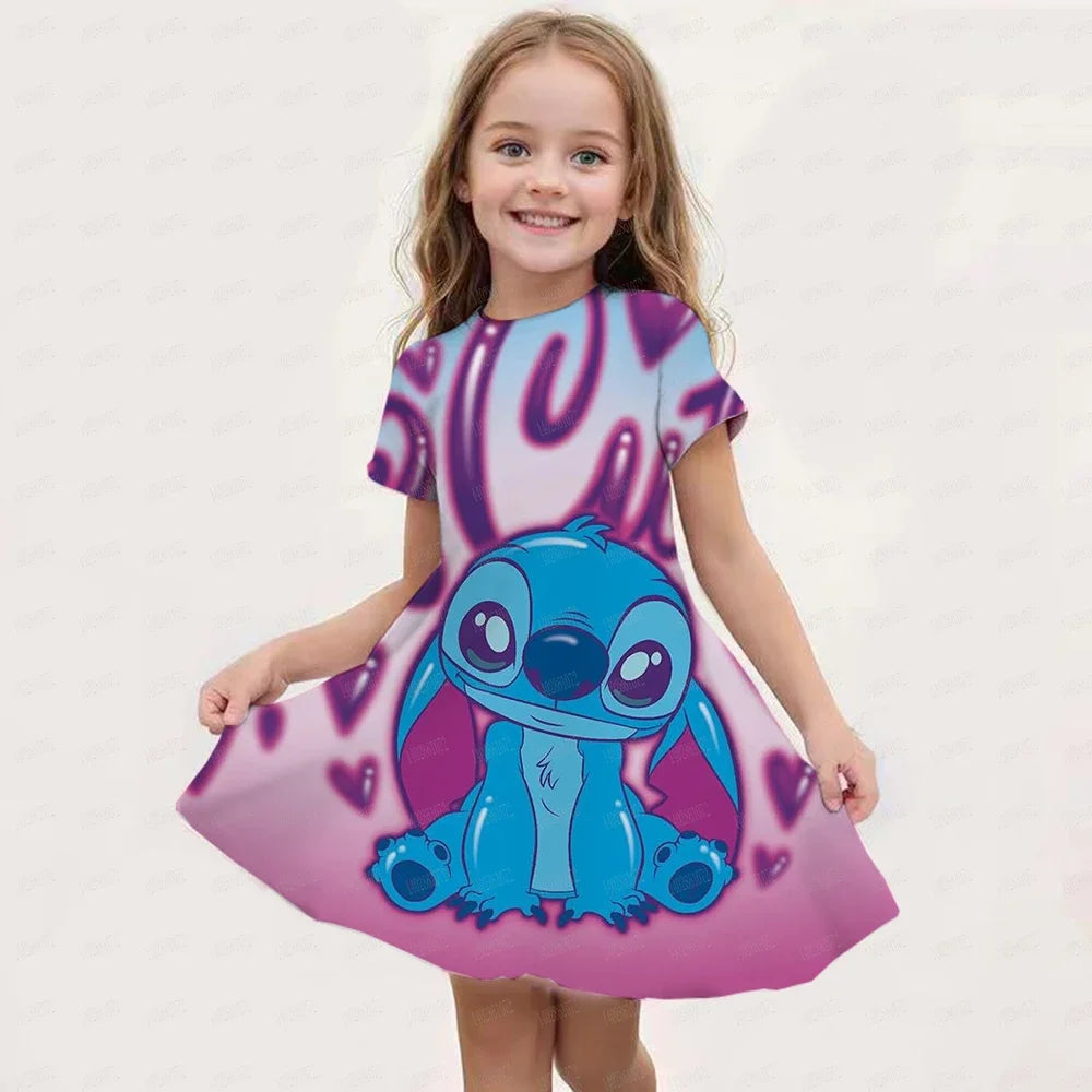 Stitch Girl Summer Dress | Princess Style | Ages 2 – 14