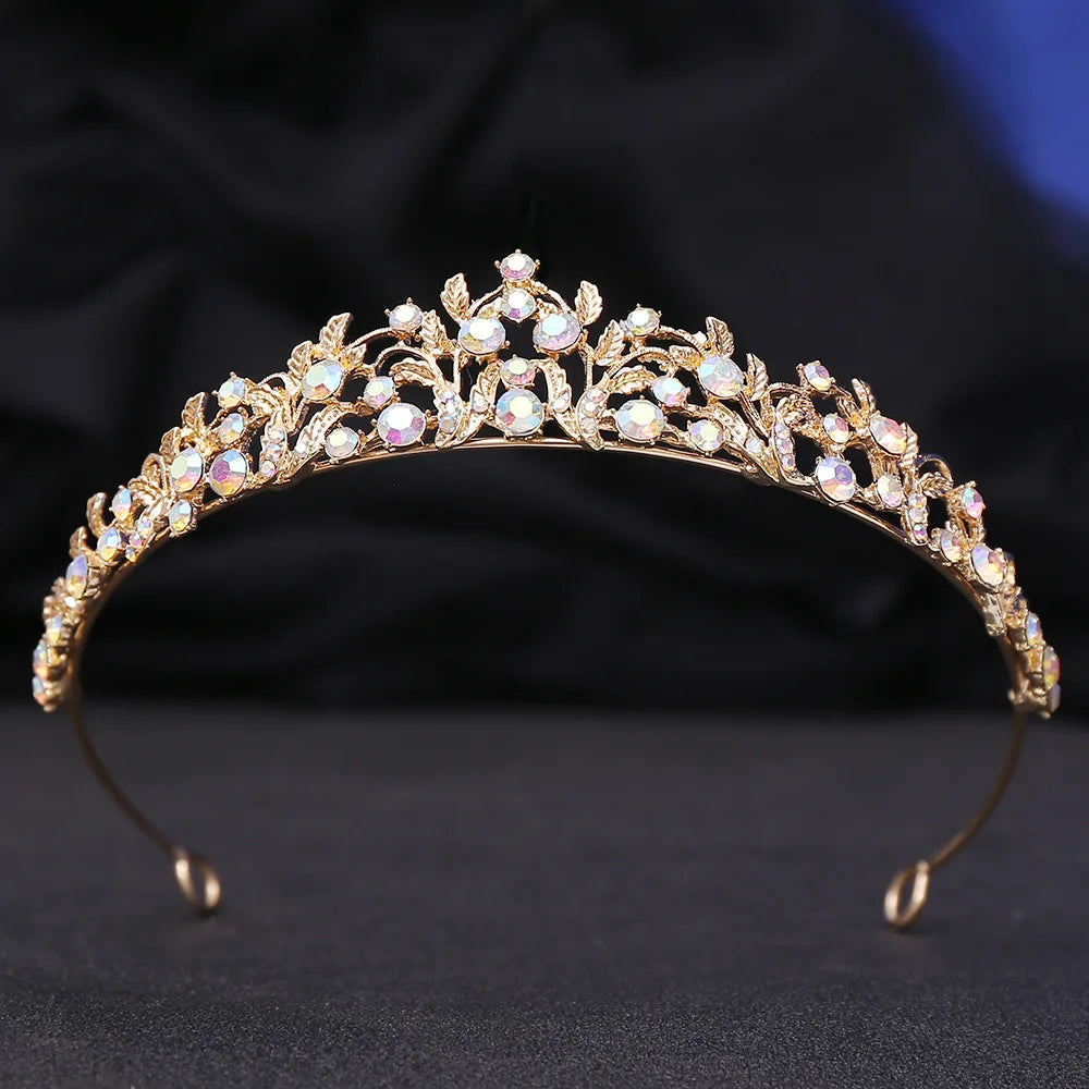Luxe Barok Bruidskroon met Kristallen | Tiara voor Je Eigen verjaardag, Trouwdag, Gala of Fotoshoot