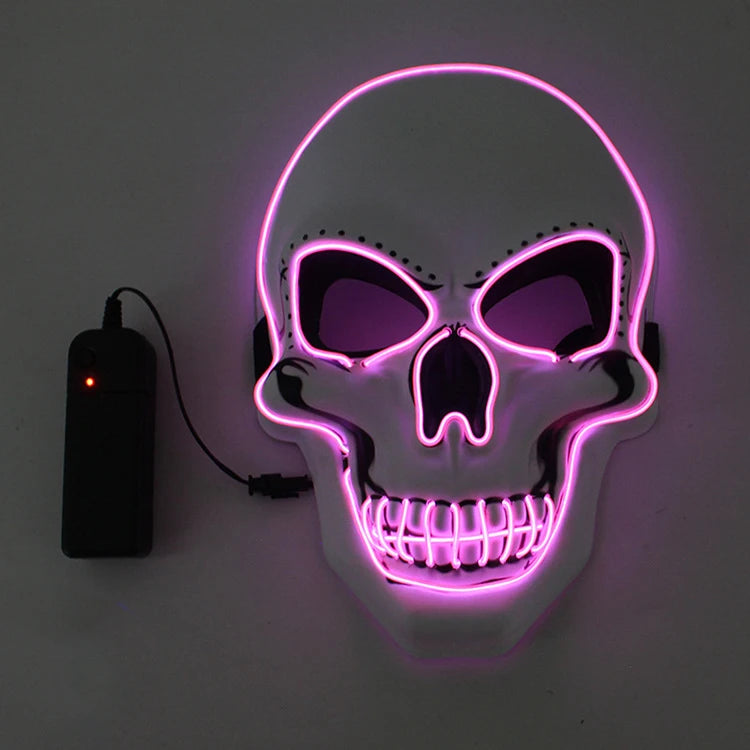 LED Halloween Schedel Masker | Oplichtend Cosplay &amp; Horror Feestmasker 2025
