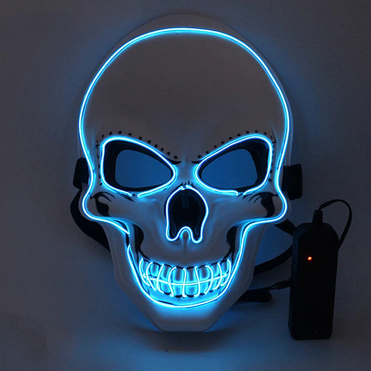 LED Halloween Schedel Masker | Oplichtend Cosplay &amp; Horror Feestmasker 2025