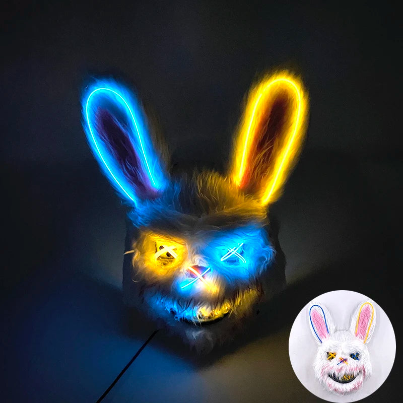 LED Halloween Masker – Eng Konijnen of Beer masker met Lichtgevende Verlichting
