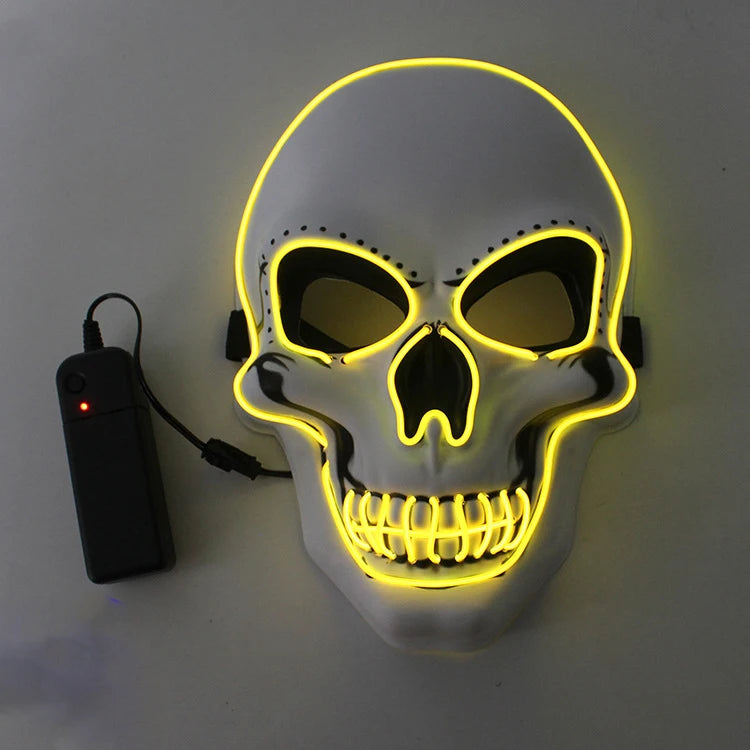 LED Halloween Schedel Masker | Oplichtend Cosplay &amp; Horror Feestmasker 2025
