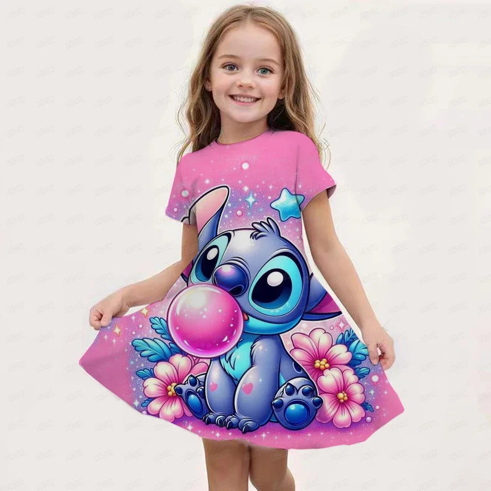 Stitch Girl Summer Dress | Princess Style | Ages 2 – 14
