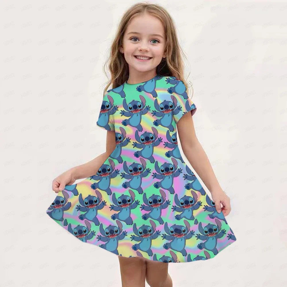 Stitch Girl Summer Dress | Princess Style | Ages 2 – 14