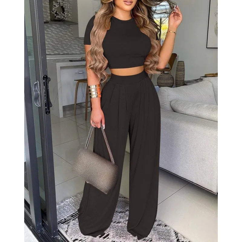 Zomerset voor Dames – Comfortabele Combi van Top & Wijde Broek