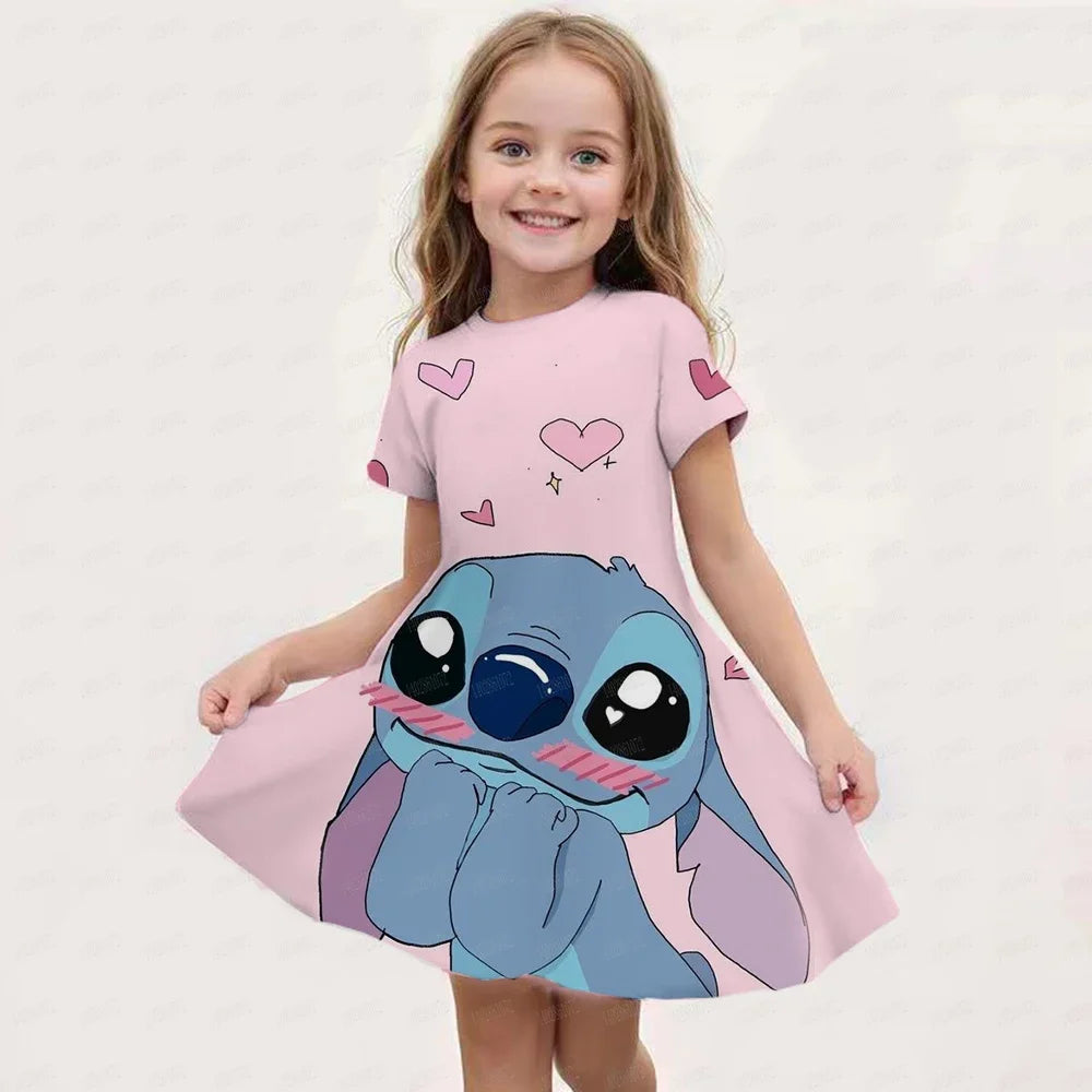 Stitch Girl Summer Dress | Princess Style | Ages 2 – 14