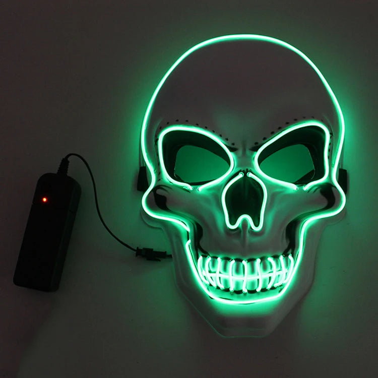 LED Halloween Schedel Masker | Oplichtend Cosplay &amp; Horror Feestmasker 2025