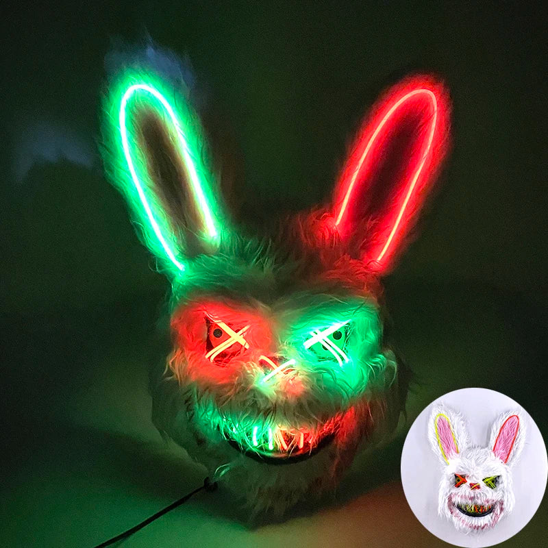 LED Halloween Masker – Eng Konijnen of Beer masker met Lichtgevende Verlichting