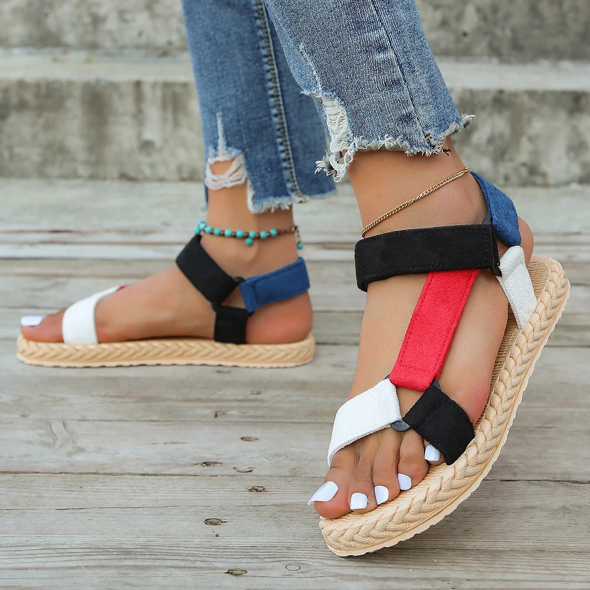 Zomersandalen Dames | Antislip & Slijtvast Comfort met Kleurrijke Bandjes