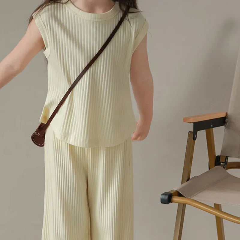 Girls Summer Outfit Set | Top + Pants