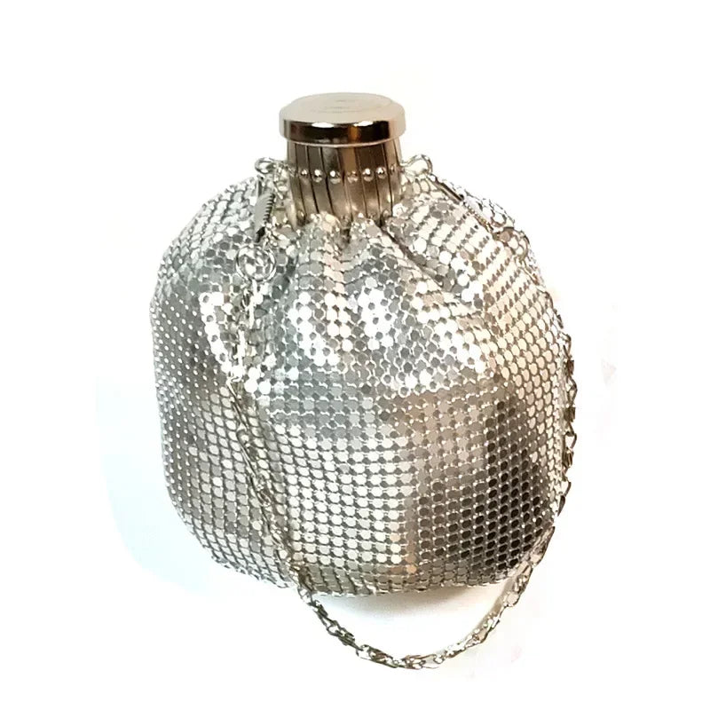 Luxe Glanzende Bucket Bag met Trekkoord | Trendy & Lichtgewicht