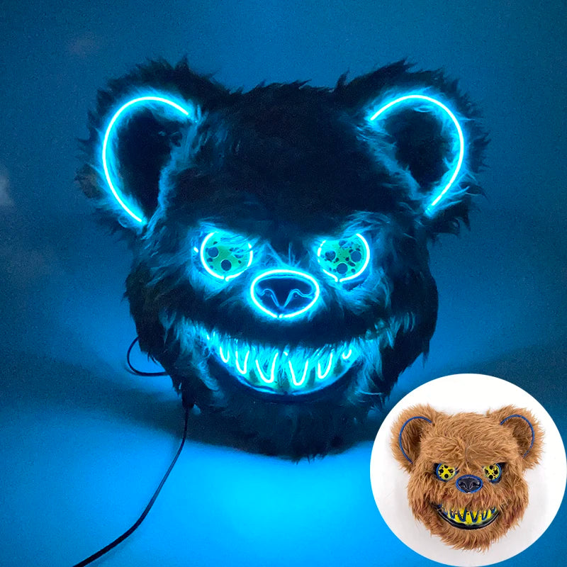 LED Halloween Masker – Eng Konijnen of Beer masker met Lichtgevende Verlichting