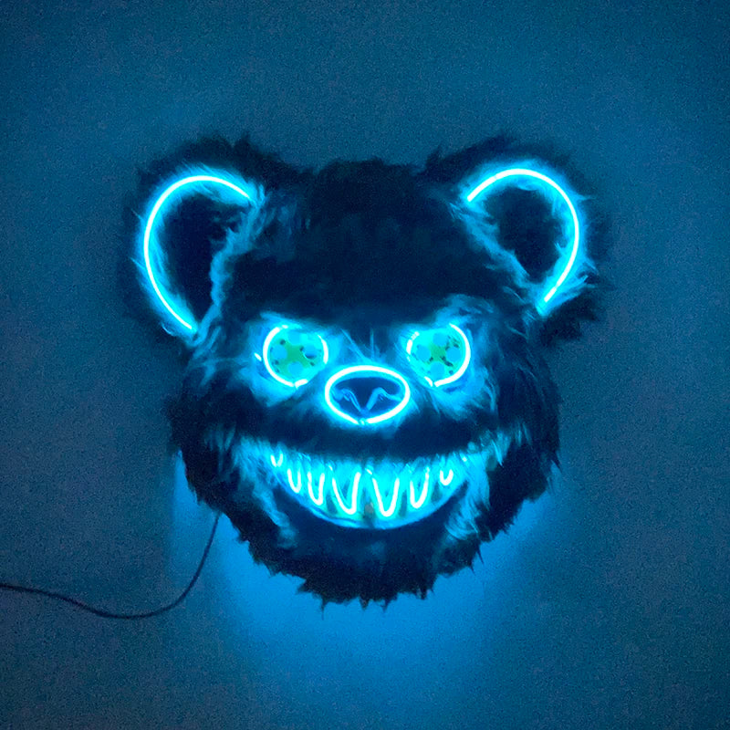 LED Halloween Masker – Eng Konijnen of Beer masker met Lichtgevende Verlichting