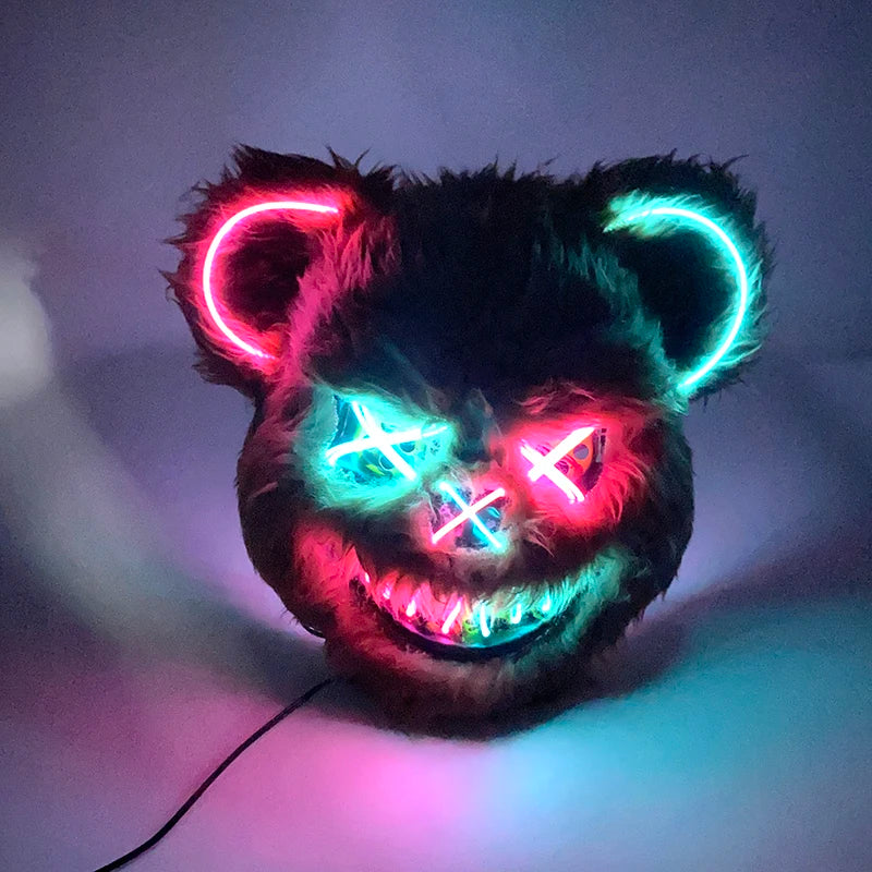 LED Halloween Masker – Eng Konijnen of Beer masker met Lichtgevende Verlichting