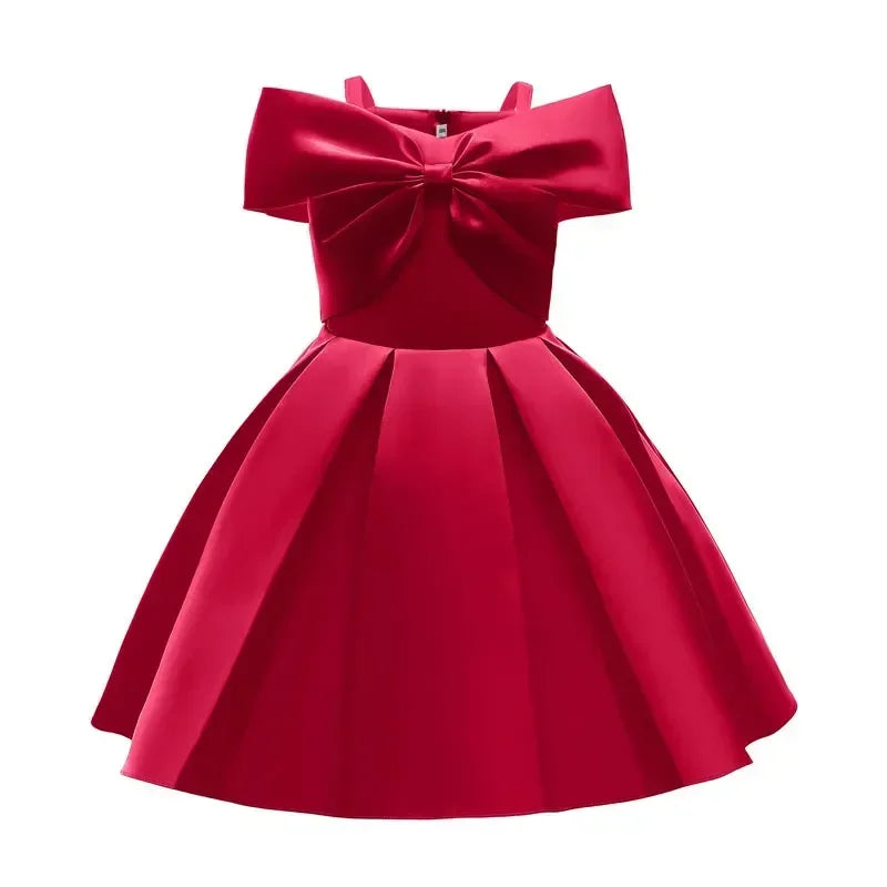 Elegant Girls Bow Dress | Sleeveless Summer Party & Wedding Dress