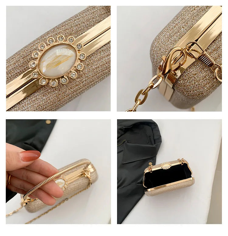 Luxe Glitter Avond Clutch voor Dames | Elegante Feest- en Trouwtas