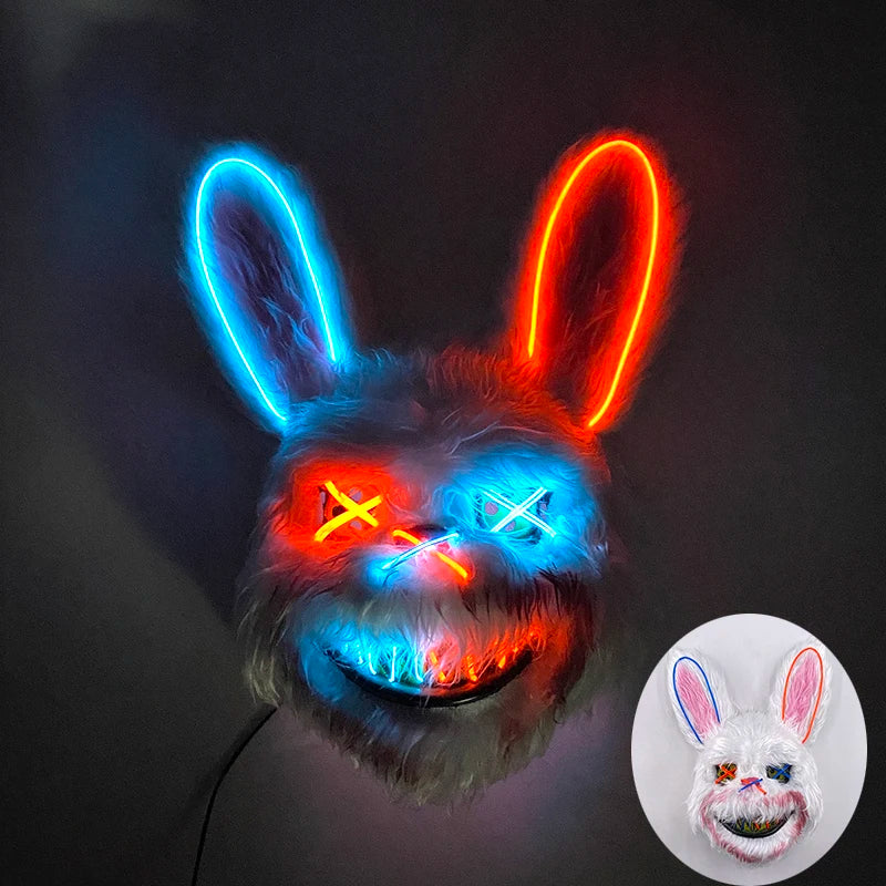 LED Halloween Masker – Eng Konijnen of Beer masker met Lichtgevende Verlichting