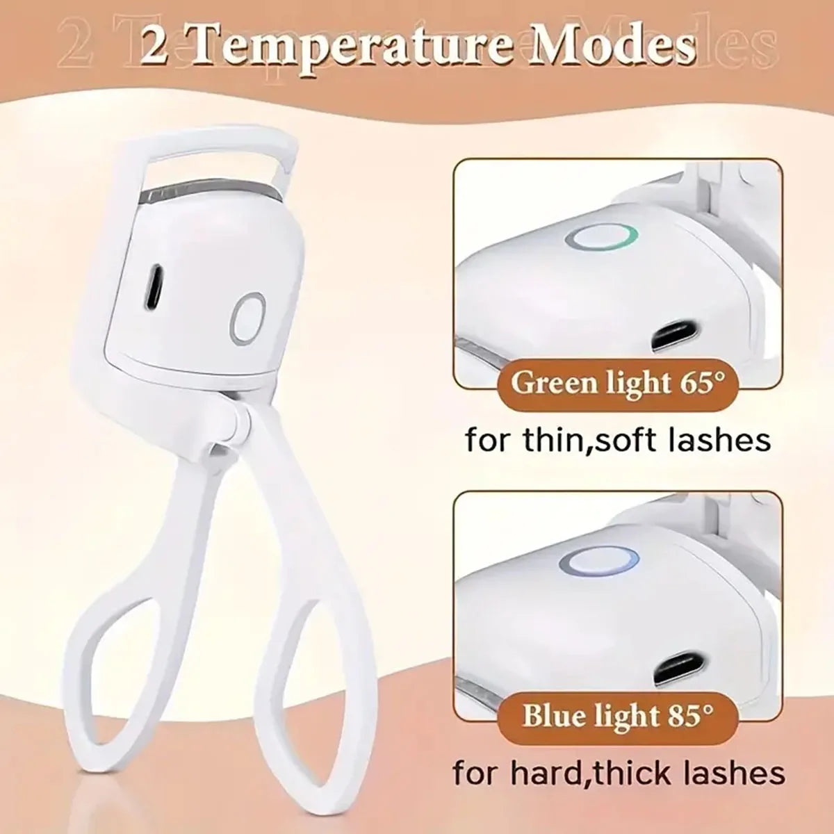 USB Oplaadbare Elektrische Wimperkruller – Draagbaar & Warmtegestuurd Design