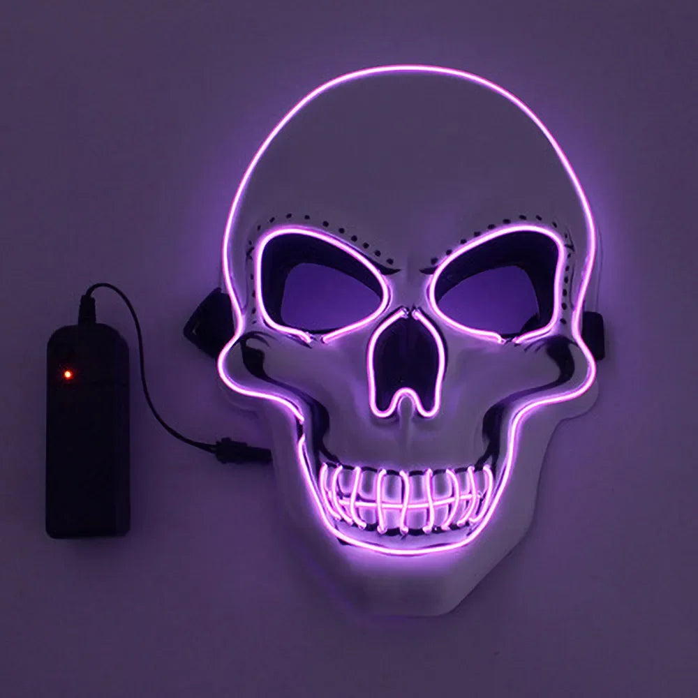 LED Halloween Schedel Masker | Oplichtend Cosplay &amp; Horror Feestmasker 2025
