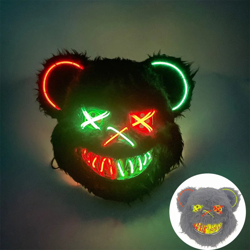LED Halloween Masker – Eng Konijnen of Beer masker met Lichtgevende Verlichting
