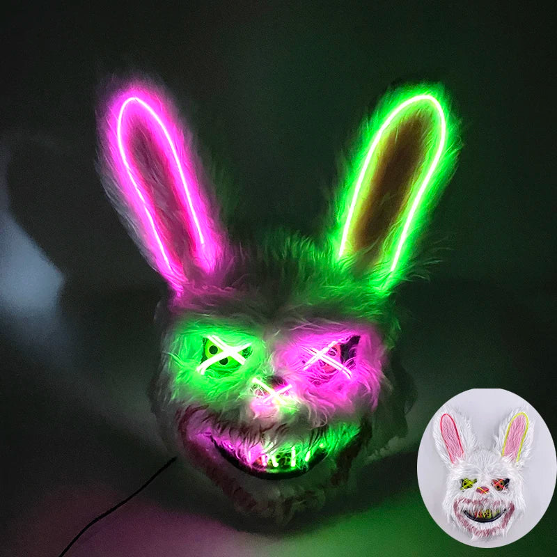 LED Halloween Masker – Eng Konijnen of Beer masker met Lichtgevende Verlichting
