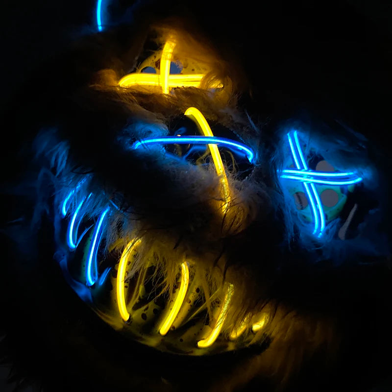 LED Halloween Masker – Eng Konijnen of Beer masker met Lichtgevende Verlichting