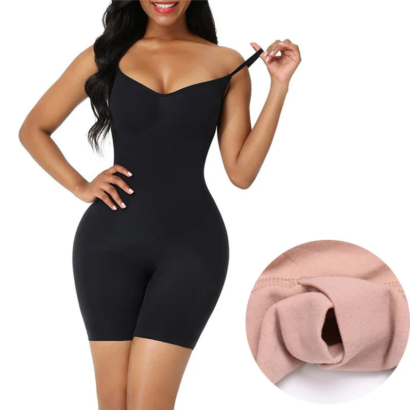 Customizable Seamless Women Bodysuit | Butt Lifter | Waist Trainer | Shapewear with Adjustable Straps