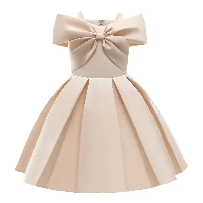 Elegant Girls Bow Dress | Sleeveless Summer Party & Wedding Dress
