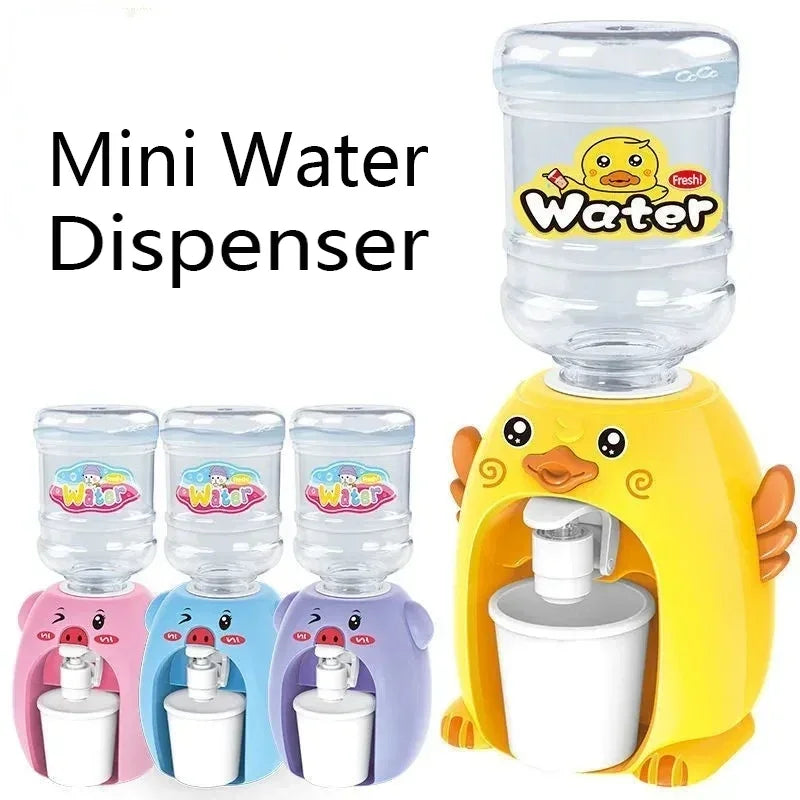 Cute Animal Water Dispenser for Kids – Real Working Mini Water Machine | Washable | With Bottle & Cup