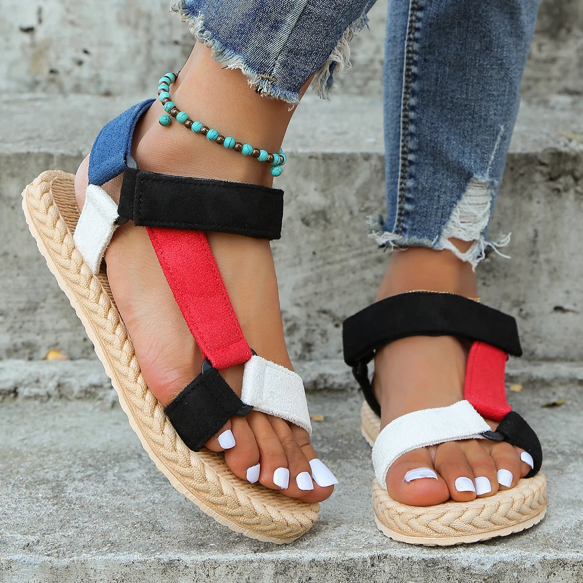 Zomersandalen Dames | Antislip & Slijtvast Comfort met Kleurrijke Bandjes