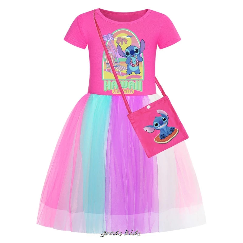 Hot Lilo And Stitch Dress for Girls | 🎁 FREE Matching Bag