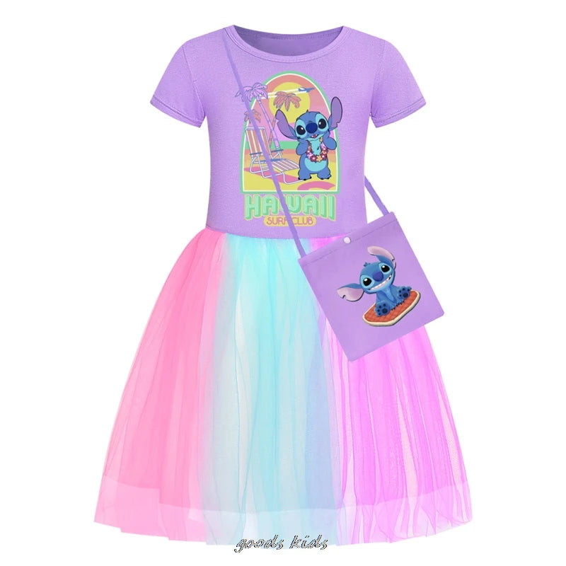 Hot Lilo And Stitch Dress for Girls | 🎁 FREE Matching Bag