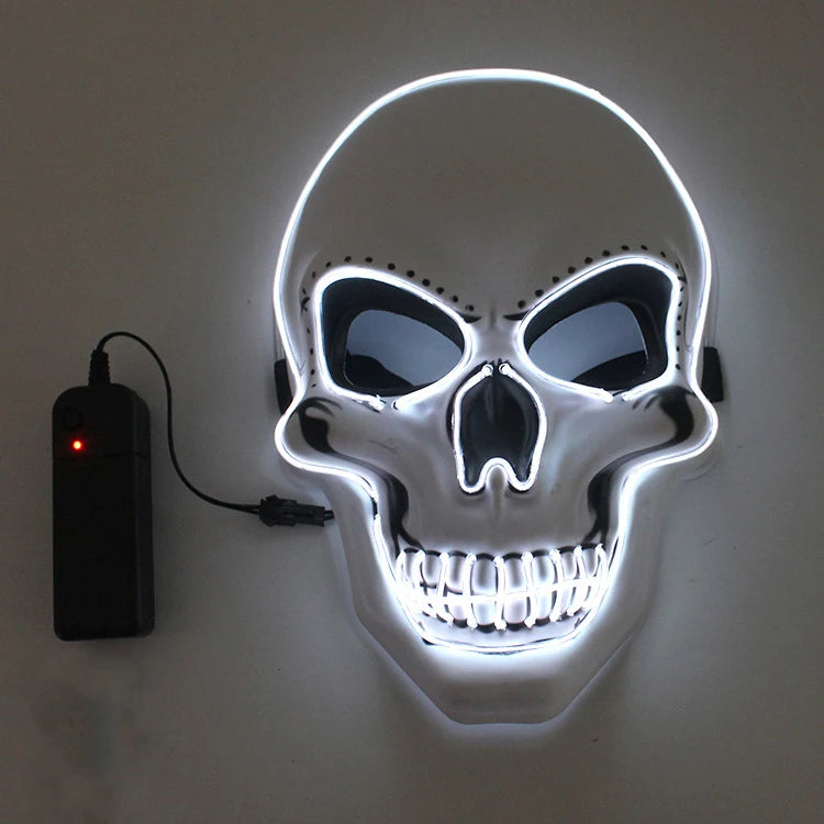 LED Halloween Schedel Masker | Oplichtend Cosplay &amp; Horror Feestmasker 2025