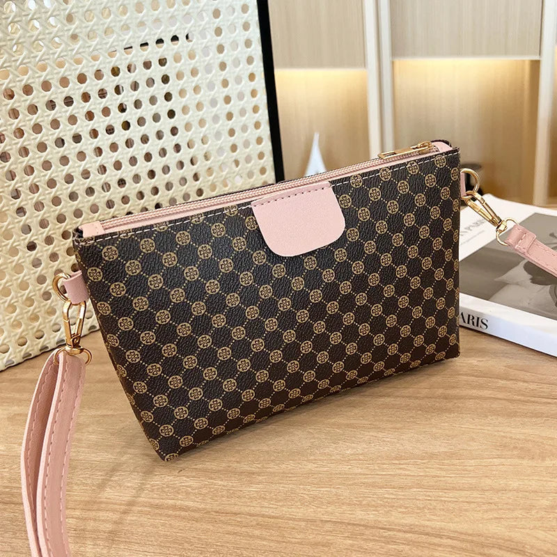 Retro Crossbody Bag for Women 2025 – Envelope Style with Contrast Flap | Mini Shoulder Phone Purse