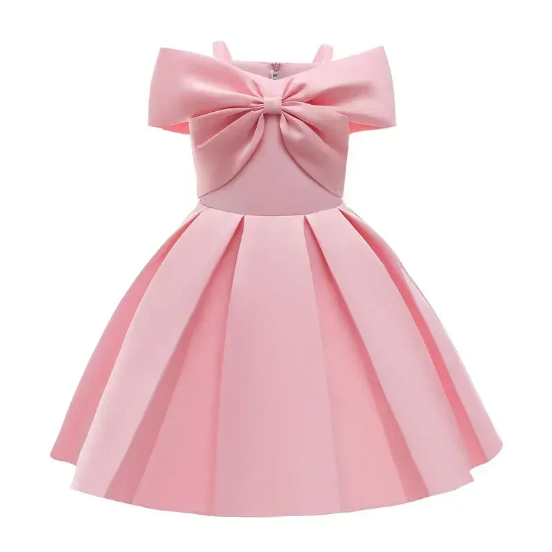 Elegant Girls Bow Dress | Sleeveless Summer Party & Wedding Dress