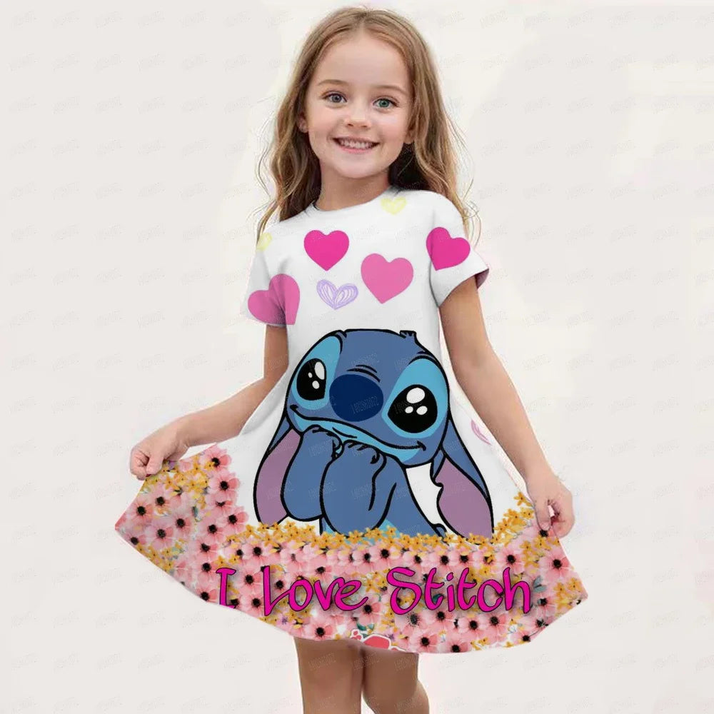 Stitch Girl Summer Dress | Princess Style | Ages 2 – 14