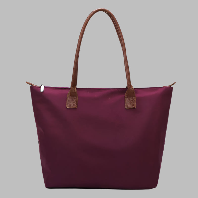 Luxury Canvas Shopper with Leather Handles | Spacious & Stylish