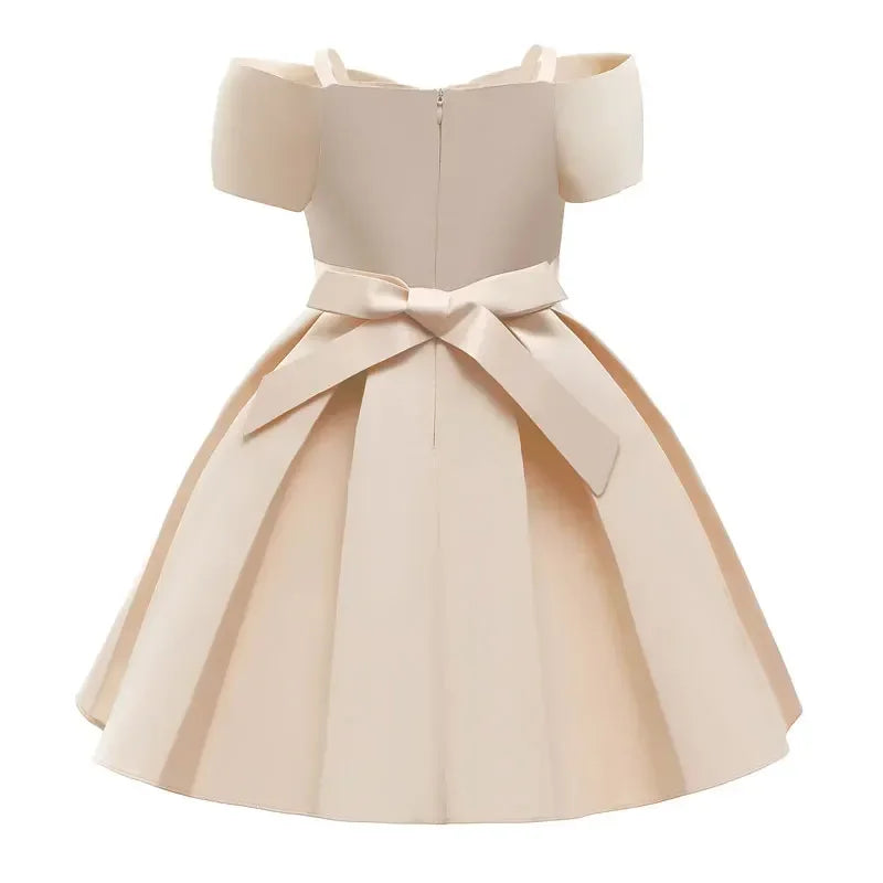 Elegant Girls Bow Dress | Sleeveless Summer Party & Wedding Dress