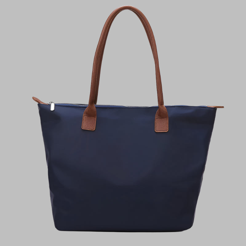 Luxury Canvas Shopper with Leather Handles | Spacious & Stylish