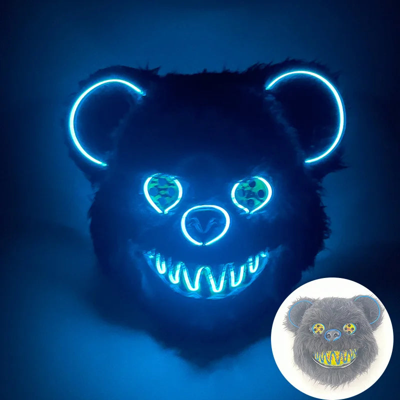 LED Halloween Masker – Eng Konijnen of Beer masker met Lichtgevende Verlichting